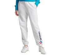 Superdry Donna Code Applique Pantaloni da jogging bianchi L