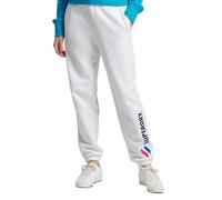 Superdry Donna Code Applique Pantaloni da jogging bianchi M