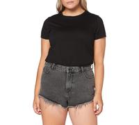 Superdry Donna Cut-Off Shorts Pantaloni Corti Jeans, Nero (Washed Black), W26
