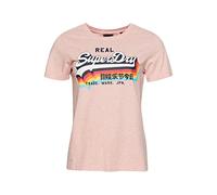 Superdry Donna T-Shirt Vintage Logo Shell Pink Marl 38