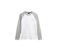 Superdry Essential Baseball LS Top T9-Maglia (M), Ottico/Grigio Atletico Jaspeado, L Uomo
