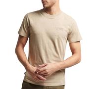 Superdry Essential Logo EMB Tee T-Shirt, Tan Brown Fleck Marl, M Uomo