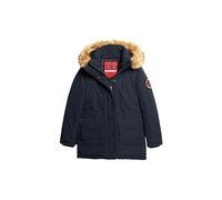 Superdry Everest Faux Fur Hooded Parka Giacca, Nordic Chrome Navy, 48 Donna