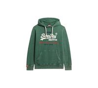 Superdry Felpa con cappuccio da uomo con logo vintage Cali Relaxed, pino internazionale, XXL