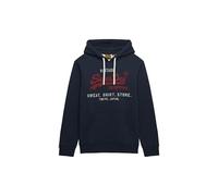 Superdry Felpa 'Heritage' marino / grigio sfumato / rosso carminio, Taglia XXL