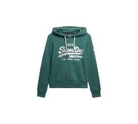 Superdry Vintage Logo Metallic Hoodie Verde XS Donna