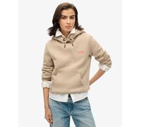 Superdry Felpa Donna Essential Logo Hoodie misto Cotone Grigio Chiaro
