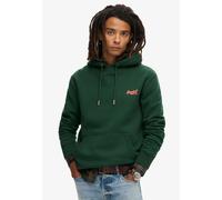 Superdry Felpa Essential Hoodie in Cotone verde Uomo