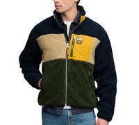Superdry Felpa Giacca Uomo Blu Retro Vintage Full Zip Teddy