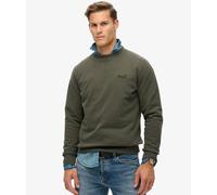 Superdry Felpa Maglioncino Crewneck Uomo misto Cotone Verde Oliva
