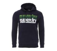 Superdry Felpa marina da uomo Stacked, Marina, XL