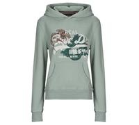 Superdry Felpa TOKYO VINTAGE LOGO HOODIE in Verde EU L