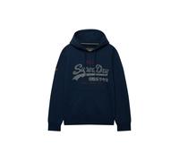Superdry Uomo Felpa con cappuccio Heritage Relaxed, Blu
