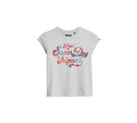 Superdry Floral Scripted Short Sleeve T-shirt Grigio M Donna
