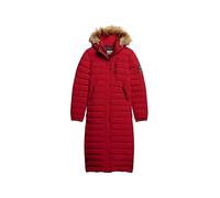 Superdry Fuji Hooded Longline Puffer Giacca, Rosso (Varsity Red), 40 Donna