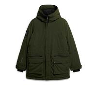 Giacca con cappuccio Superdry City Padded Parka verde kaki - S