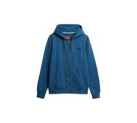 Superdry Giacca con cappuccio da uomo con logo, Distintivo Slavato Blu, M