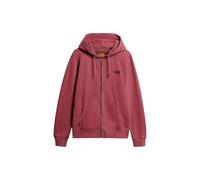 Superdry Giacca con cappuccio da uomo con logo, Rosso Borgogna Slavato, M