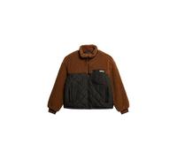 Superdry Giacca ibrida da da donna Workwear in pile Bison marrone 36, Bison marrone, 42