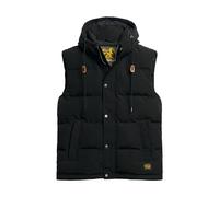 Superdry Gilet con cappuccio Giacca da uomo, nero corvino, XL