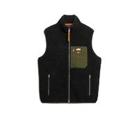Gilet Superdry Vintage Retro Fleece nero verde - M