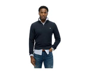 Superdry, ,Knitwear ,Uomo ,Blu ,XL Truckers Collar Knit Jumper