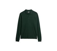 Superdry Long Sleeve Cotton Pique Polo da Uomo, Verde Foresta, XXL