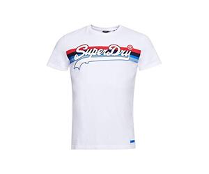 Superdry M1011000A Vl Cali Stripe Tee Uomo, Giallo (Ottica), Medium