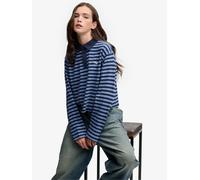 Superdry Maglia da rugby a righe con taglio corto Superdry Athletic Essential 40 blu