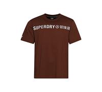Superdry Code Cl Linear Loose Short Sleeve T-shirt Marrone M Uomo