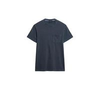 Superdry Maglietta da uomo lavata Essential con tasca, Oscurità slavata blu navy, S