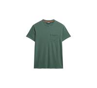 Superdry Maglietta da uomo lavata Essential con tasca, Verde foresta slavato, S
