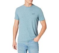 Superdry Maglietta da Uomo Vintage con Logo EMB Tee, Desert Sky Blue Grit, XL