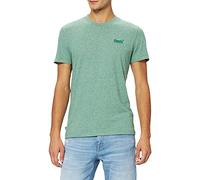 Superdry Vintage Logo EMB Tee T-Shirt, Bright Green Grit, L Uomo