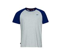 Superdry Maglietta da Uomo Vintage da Baseball Glacier Grey Marl/scaffale Blu M