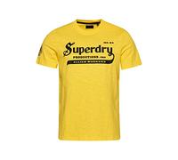 Superdry Maglietta da Uomo Vintage Merch Store Giallo Marino Slub L