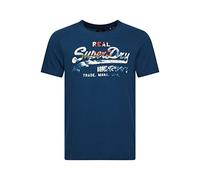 Superdry Maglietta da Uomo Vintage VL Narrative Tee MW Bottle Blu. S