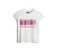 Superdry Maglietta écru / oro / orchidea / nero Donna Superdry L