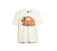 Superdry Maglietta 'Travel Souvenir' marrone / verde / arancione / offwhite Donna Superdry M marrone / verde / arancione / offwhite