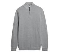 Superdry Maglione Da Uomo Con Collo Alto A Zip - Texture In Cotone Henley, Pu...