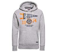 Superdry Mascot Varsity Overhead Felpa da Skateboard, Soft Grey Marl, L Uomo