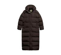 Superdry Maxi Hooded Puffer Coat A4-Padded, Marrone Chicco di Caffé, 42 Donna