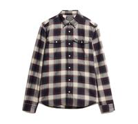 Superdry Merchant Linen Check Long Sleeve Shirt Blu,Grigio 2XL Uomo