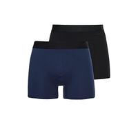 Superdry Offset Double Pack Boxer da Uomo Nero/Blu Navy. S