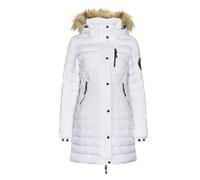 Superdry Piumino FUJI HOODED MID LENGTH PUFFER in Bianco IT 42