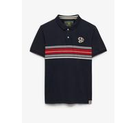 Superdry Polo in jersey a righe vintage Superdry large blu