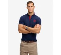 Superdry Polo Piquet Monogram Blu - Taglia M Abbigliamento Uomo Polo