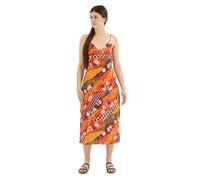 Superdry Printed Slip Sleeveless Long Dress Arancione XS Donna