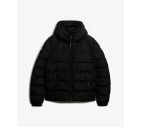 Superdry Puffer Jacket Hooded Sports Nero - Taglia S Abbigliamento Uomo