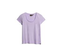 Superdry Scoop Neck Tee C4-Basic Non-Printed T.Shirt (W) Donna, Violetto, 42